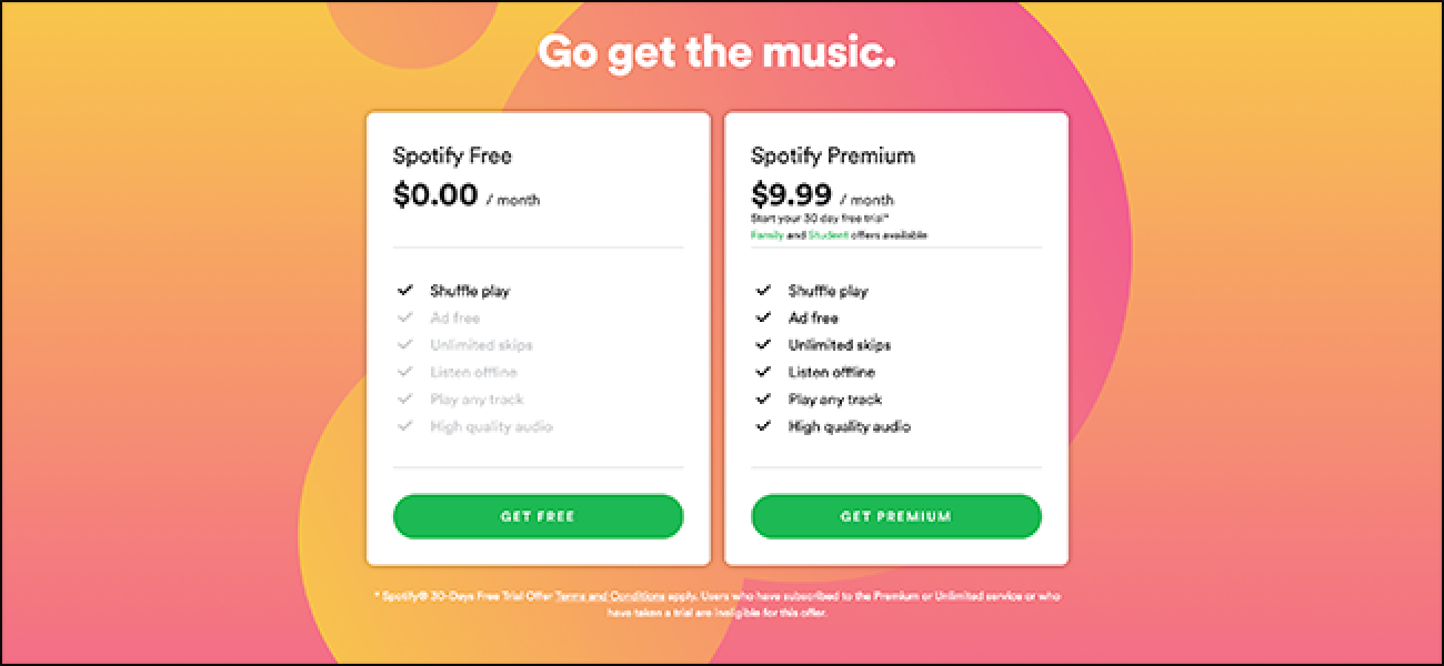 Spotify buy one month get 2 free trial